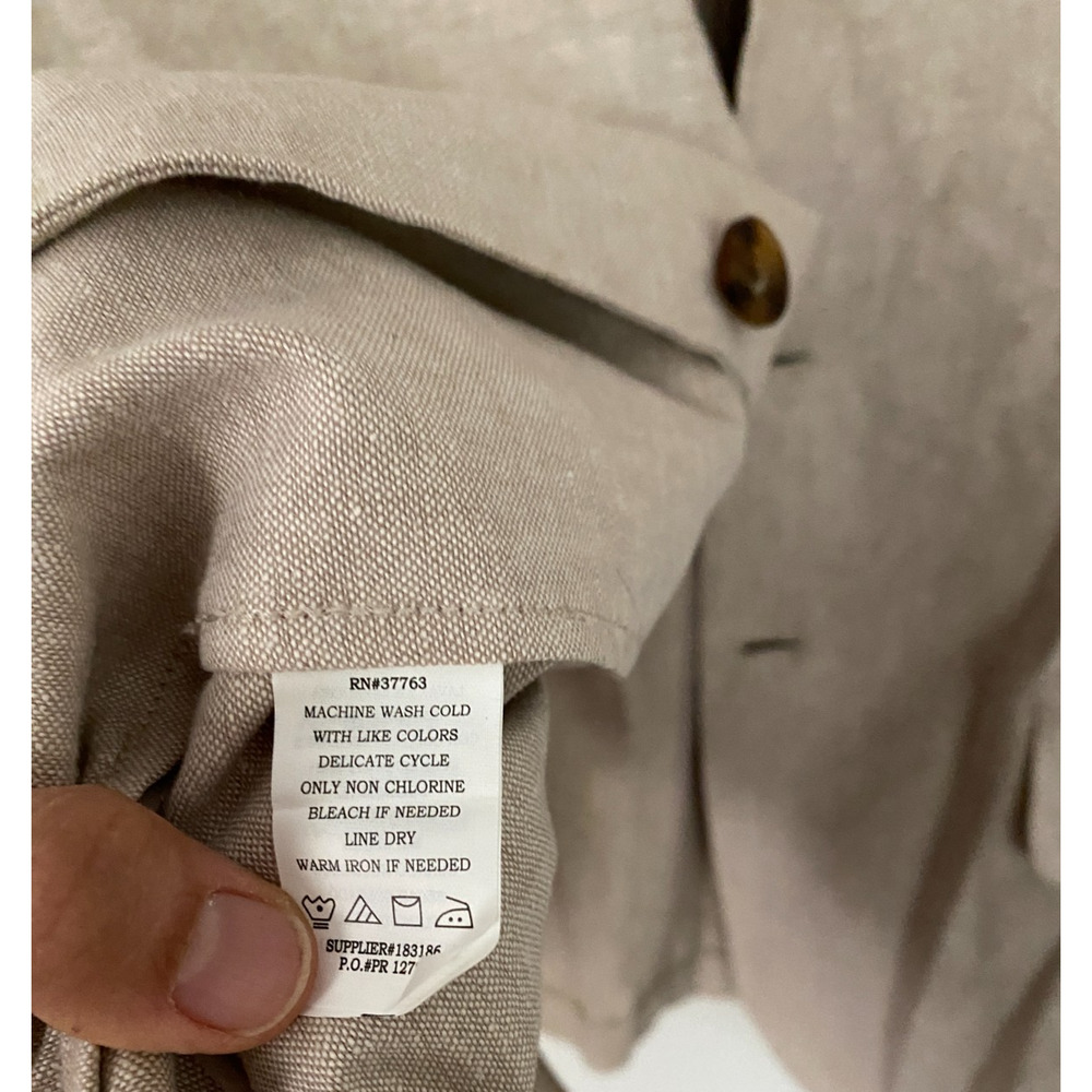 Havanera Co Summer Breeze Beige Linen Cotton Blazer Sport Coat 44 XL Coastal - Picture 9 of 9